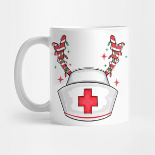 Christmas Nurse Hat Reindeer Mug